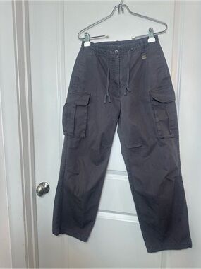 MATIN KIM AUTUMN CARGO UTILITY KOREAN DESIGNER PANTS IN GREY, SMALL